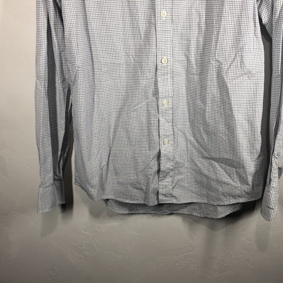Michael Kors blue plaid dress shirt size medium - Picture 3 of 11